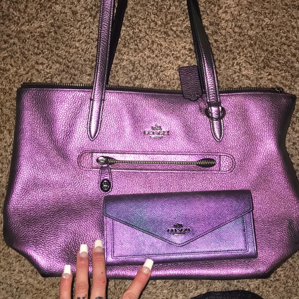Coach wallet and tote set as a bundle